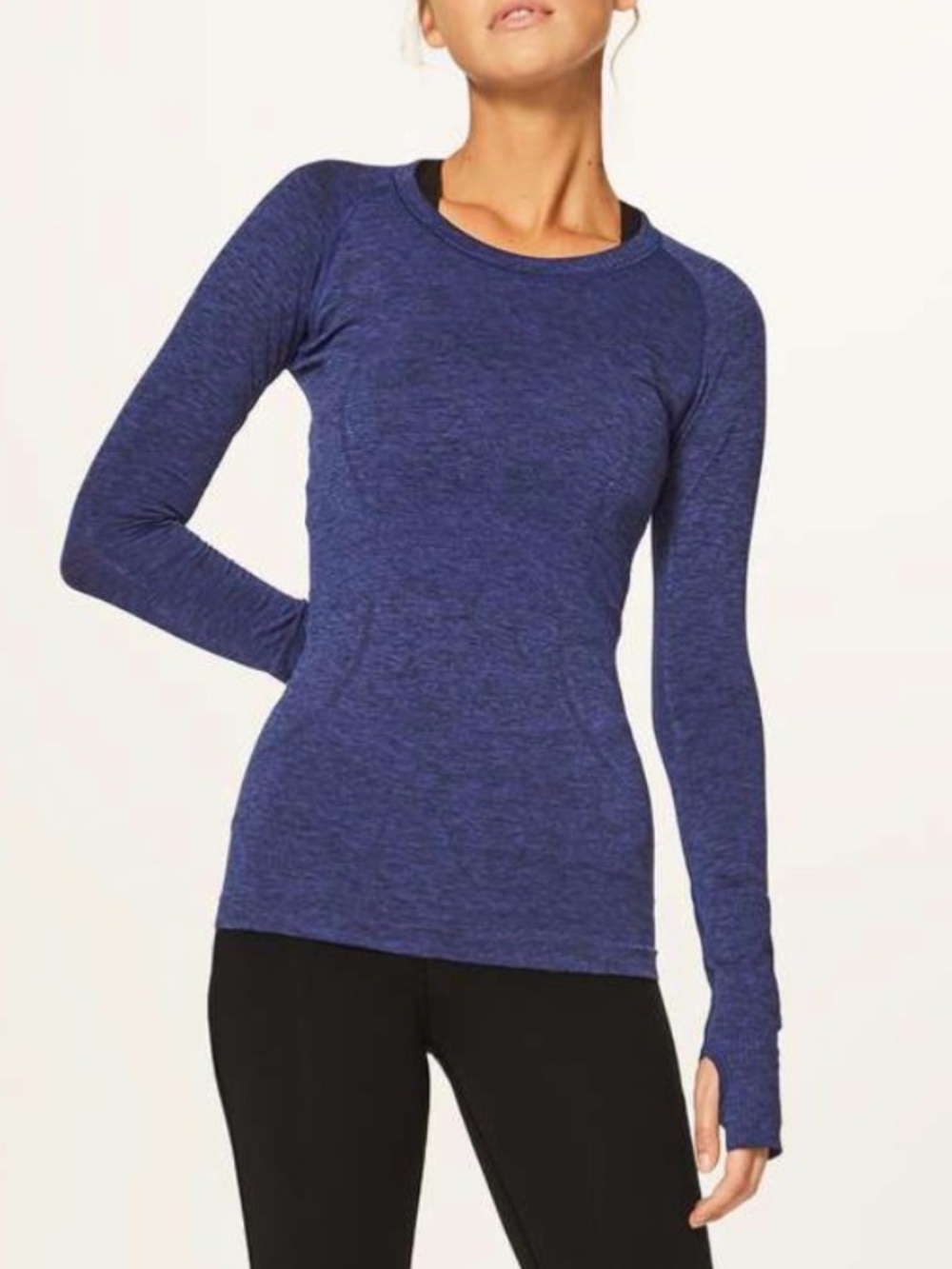Lululemon Swiftly Tech Long Sleeve Crew Blue / Black